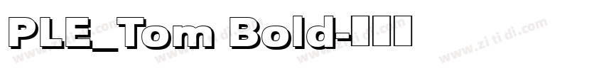 PLE_Tom Bold字体转换